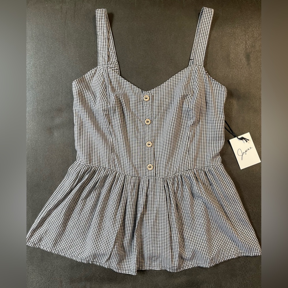 Japna Gingham Peplum Top